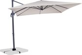 Bol.com VONROC Premium Zweefparasol Pisogne 300x300m - Duurzame parasol – 360 ° Draaibaar - Kantelbaar – UV werend doek - Beige ... aanbieding
