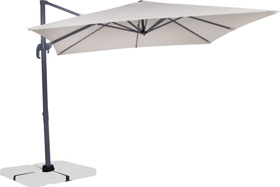 Wissen Rusteloos Ooit VONROC Premium Zweefparasol Pisogne 300x300m - Duurzame parasol – 360 °  Draaibaar -... | bol.com