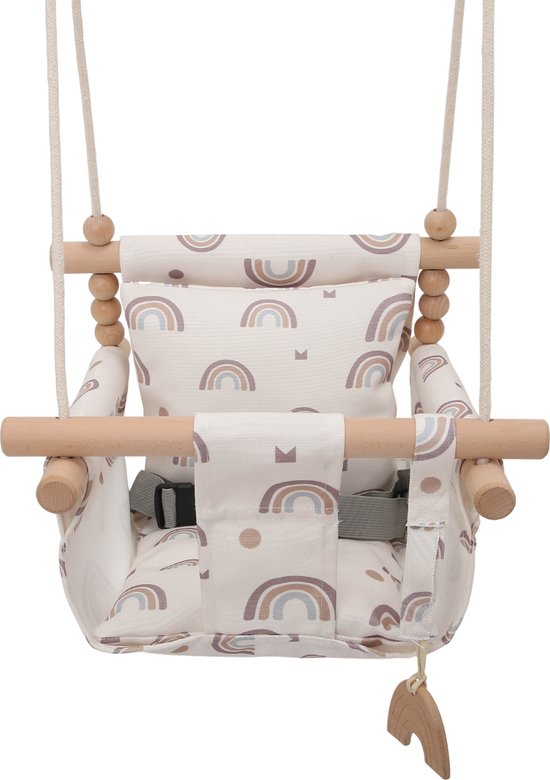 visie getuige Dageraad Baby / Kinder Schommel voor binnen of buiten! - Baby Swing Regenboogjes  -... | bol.com