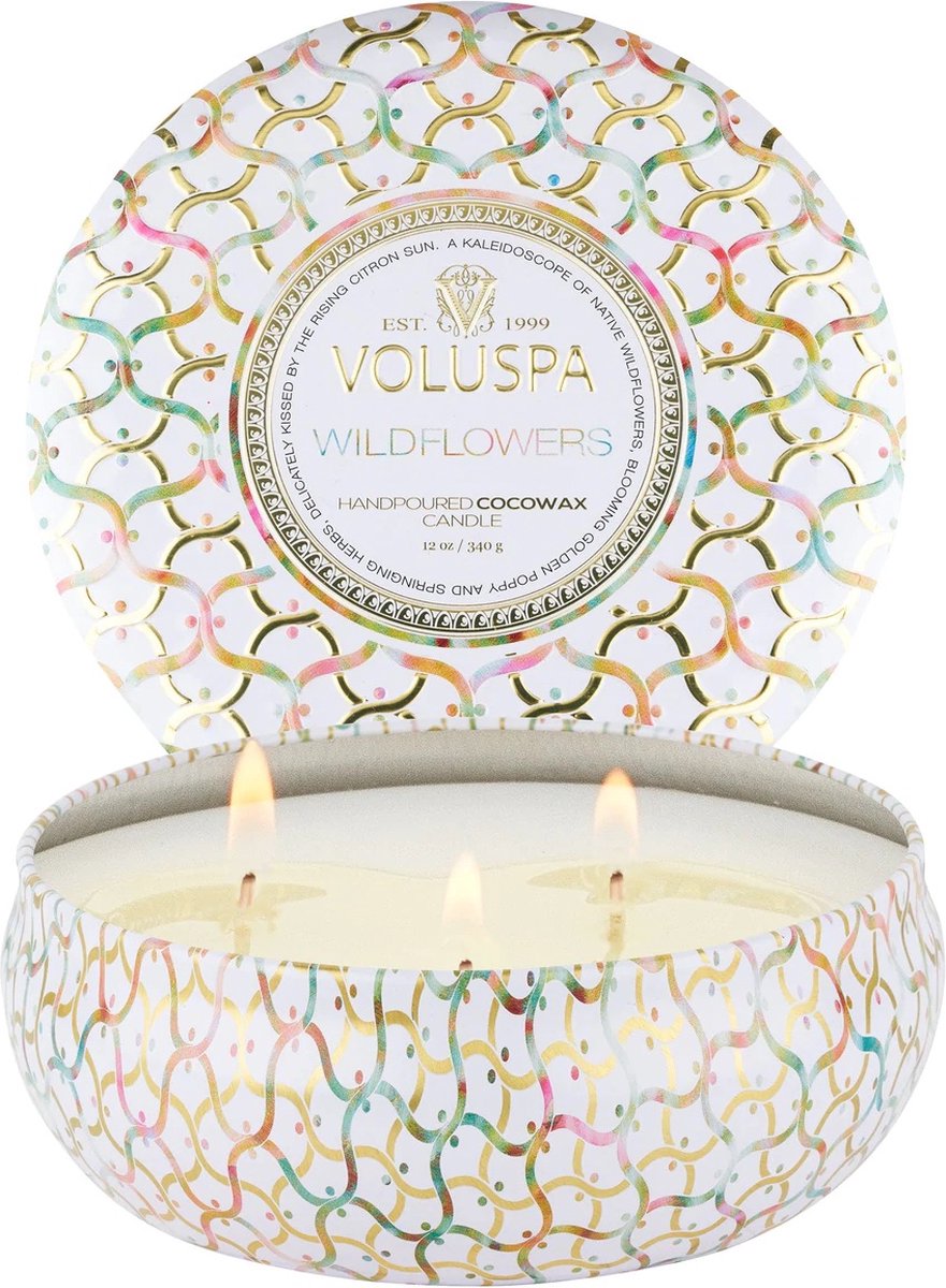 Voluspa Wildflowers 3-Wick Tin