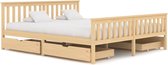 vidaXL Bedframe met 4 lades massief grenenhout 180x200 cm