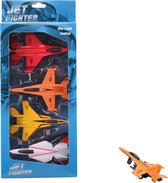 Action Fighters 4 pull-back die-cast straaljagers in doos