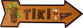 Tiki bar R - Metalen pijl - Metalen bordje - Decoratie - 15 x 45cm - Tiki accessoires - Mancave - Metalen bord - Metal sign - Uniek - Snelle levering - Cave & Garden