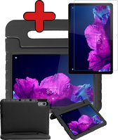 Lenovo Tab P11 Hoes Kinder Hoesje Kids Case Met Screenprotector Glas - Lenovo Tab P11 Hoes Kindvriendelijk (11 inch) - Zwart