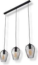 Vintage mooie hanglamp zwart, 3-vlammig - Moderne Plafond Lamp voor Eetkamer Metalen Plafondlamp - woonkamer Vintage Muurlamp