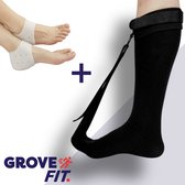 GroveFit anti Hielspoor pakket met Hielbeschermers en Sok - Hielsokken - strassburg - Nachtspalk - Brace - maat L