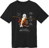 Aang in Knee Bend Pose - T-Shirt zwart - Maat XXL