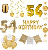 54 jaar Verjaardag Versiering pakket Gold
