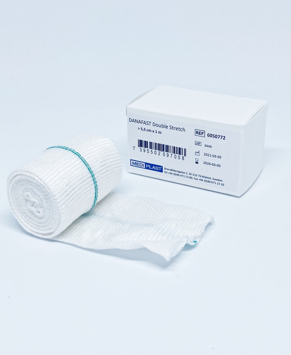 Goedkoopste Buisverband Double stretch 5,5cm x 1m voeten, handen, armen en kleine benen - 3 Stuks