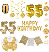55 jaar Verjaardag Versiering pakket Gold