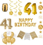 41 jaar Verjaardag Versiering pakket Gold