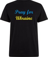 T shirt Oekraine Pray For Ukraine Zwart | Ukraine |Shirt met Oekraine vlag | OPBRENGST NAAR OEKRAÏNE!