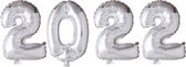 Folieballon 2022 zilver 86cm | Oud & Nieuw Versiering | Nieuwjaar ballonnen