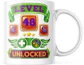 Verjaardag Mok level 48 unlocked | Verjaardag cadeau | Grappige Cadeaus | Koffiemok | Koffiebeker | Theemok | Theebeker
