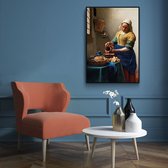 Walljar - Johannes Vermeer - Het Melkmeisje II - Muurdecoratie - Poster met lijst