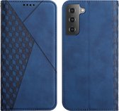 Samsung Galaxy S22 Plus Book Case - PU Lederen Telefoonhoesje - Pasjeshouder - Blauw