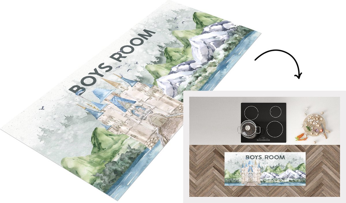 KitchenYeah Keukenloper - Loper keuken - Quotes - Boys room - Jongens - Spreuken - Keukenloper vinyl Multicolor
