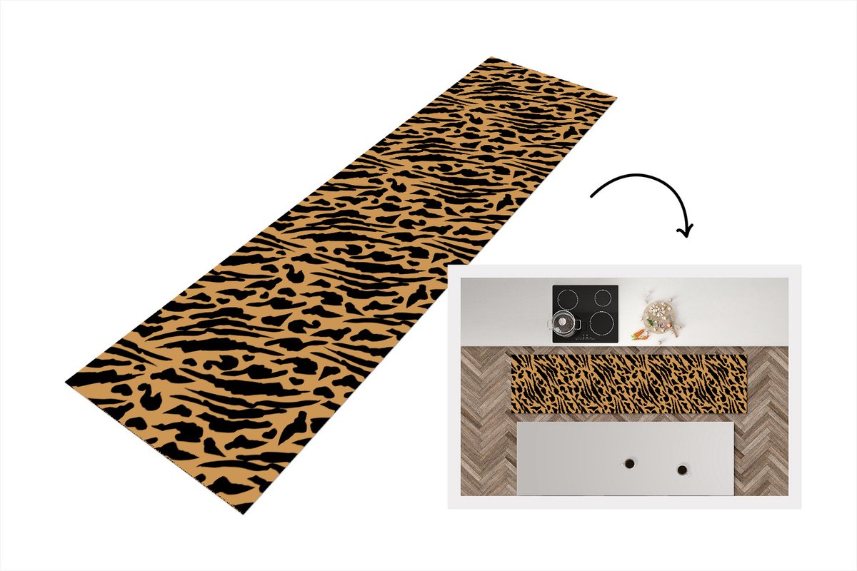 Crearreda Keukentapijt, 180 cm x 50 cm, cementine, oranje, vinyl Crearreda Keukentapijt, 180 cm x 50 cm, cementine, oranje, vinyl