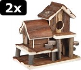 2x NATURAL HUIS BIRTE 25X16X24CM