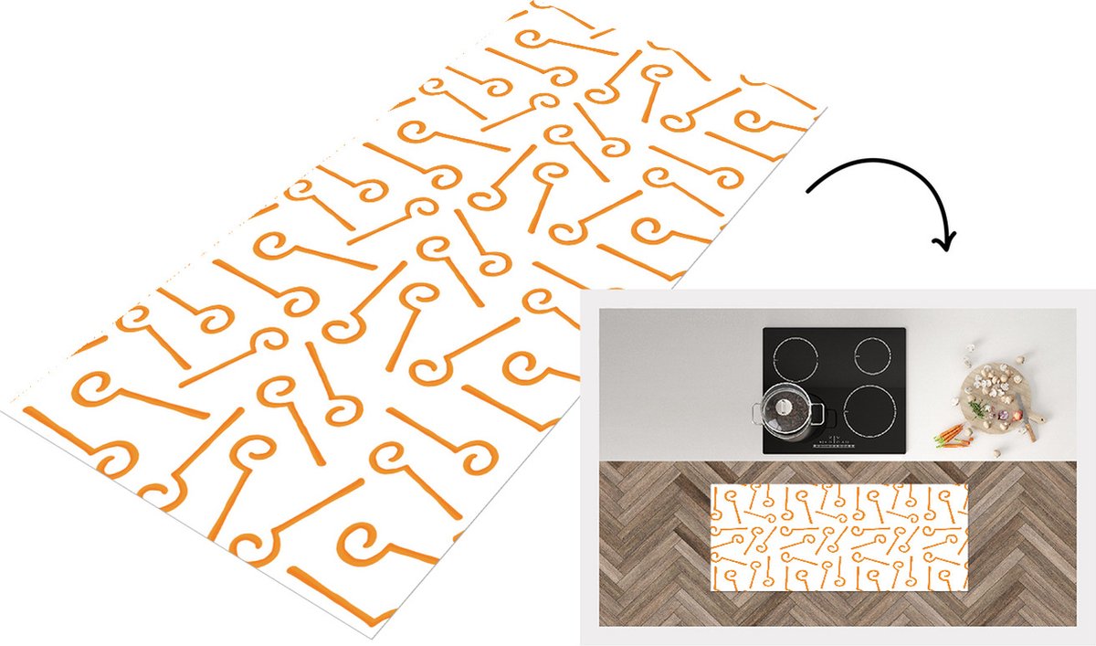 KitchenYeah Keukenloper - Loper keuken - Sint - Sinterklaas - Staf Sinterklaas - 120x50 cm - Keukenloper vinyl Multicolor