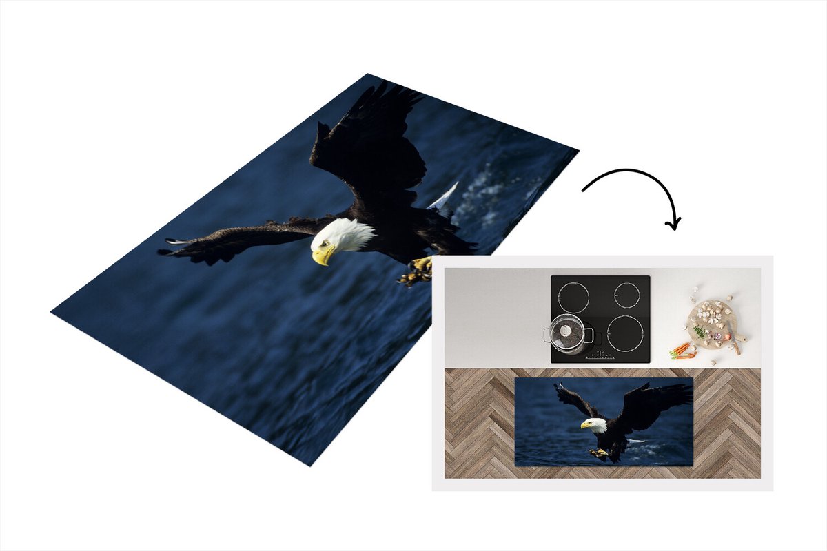 KitchenYeah Keukenloper - Loper keuken - Arend - Close up - Water - Keukenloper vinyl multicolor, foto 2