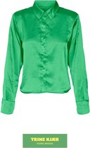 Vero Moda VMALASKA  ZEBRA SHOULDER SHIRT D1 Dames Blouse Island Green - Maat XL