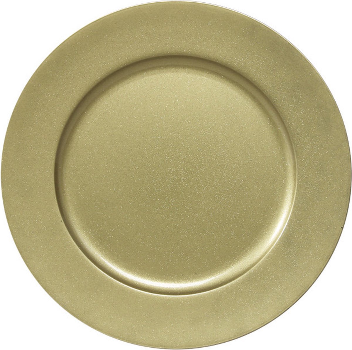 Othmar Decorations Kaarsenbord - goud glitters - D33 cm - kunststof - kaarsen onderborden
