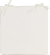 Stoelkussens voor binnen- en buitenstoelen in de kleur ivoor wit 40 x 40 cm - Tuinstoelen kussens
