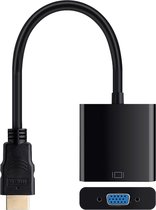HDMI naar VGA adapter - Kabel - Omvormer - Converter - 1080p HD - Kunststof - zwart