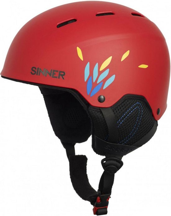 Sinner Typhoon Unisex Skihelm - Matte Rood - M/58 cm