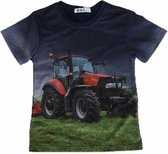S&c Tractor/Trekker T-shirt Case Donkerblauw 98/104