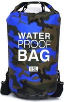 Drybag | Waterproof PVC tas | blauw 15L | Waterdichte zak | Tas voor op het water | Waterproof Kanotas/zeiltas/boottas