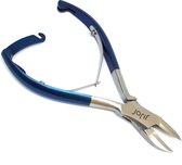 jarif - nageltang voor harde teennagels - nagelknipper - nagelschaar - gebogen bek - rvs - 14 cm - blauw