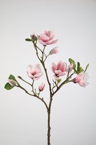 Kunstbloem Magnolia - topkwaliteit decoratie - Paars - zijden tak - 94 cm hoog