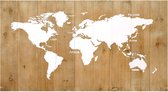 Wanddecoratie | Wereldkaart | 120x68cm | Sfeerdecoratie