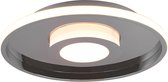 LED Plafondlamp - Badkamerlamp - Trion Asmaya - Opbouw Rond 35W - Spatwaterdicht IP44 - Dimbaar - Warm Wit 3000K - Mat Chroom - Aluminium
