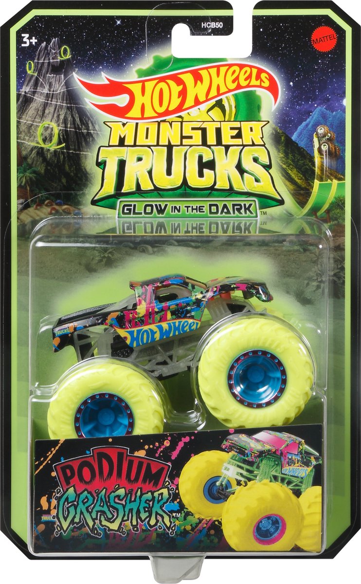 Hot Wheels monster truck glow in the dark assorti