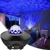 LiveProducts SterrenProjector - Sterrenhemel Projector - Galaxy Nachtlampje - Met Oceaan Golf Muziek Speaker-  Plafondlamp Voor Decoratie - Verjaardagscadeau - TiktokLamp - Zwart -