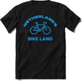 Nederland - Blauw - T-Shirt Heren / Dames  - Nederland / Holland / Koningsdag Souvenirs Cadeau Shirt - grappige Spreuken, Zinnen en Teksten. Maat L