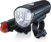 Luxtra LED Fietsverlichting Set - Voor en Achter - Waterdicht IPX 4 - 2 Lichtstanden - Zwart - inclusief batterijen - Fietslamp voor racefiets of mountainbike