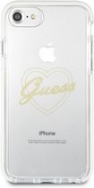 Guess TPU Case Shockproof Heart voor Apple iPhone 6/6S/7/8 - Goud