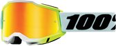 100% Accuri 2 Dunder - Motocross Enduro Crossbril BMX MTB Bril met Spiegel Lens - Grijs/Geel