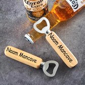Akyol® Eigen naam mancave Sleutelhanger | fles opener | liefhebbers van bier | houten bieropener - bieropener | 6 x 9 CM