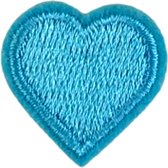 Hartje Strijk Embleem Patch Applicatie Blauw Small 2.1 cm / 2.1 cm / Blauw