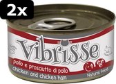 2x VIBRISSE CAT CHICKEN/HAM 24X70GR