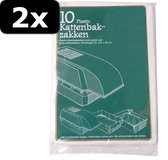 2x PLASTIC KATTENBAKZAK 10ST