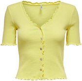 ONLY  Laila S/S Button Top Jrs Lemon Meringue GEEL M