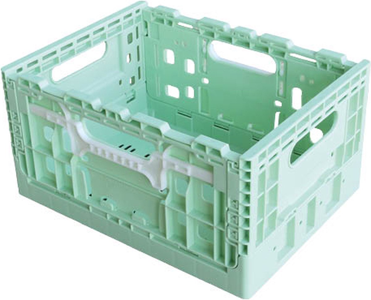 Alpac Vouwkrat - Klapkrat - 365 x 275 x 190 mm - 14,8 L - Mintgroen