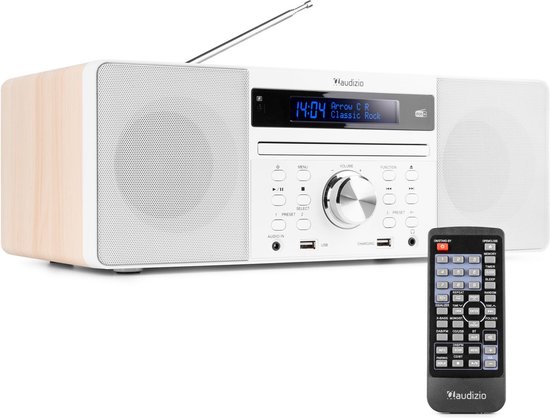 Pelgrim web werkzaamheid DAB radio met CD speler, Bluetooth, USB mp3 speler en radio - Stereo - Wit  - Audizio Prato | bol.com