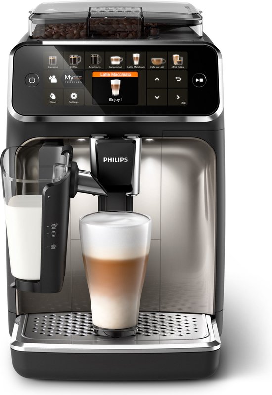 Philips LatteGo 5400 serie EP5447/90 - Espressomachine - Zwart/Chroom